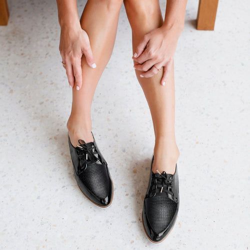 Amelia II Black Lizard Emboss