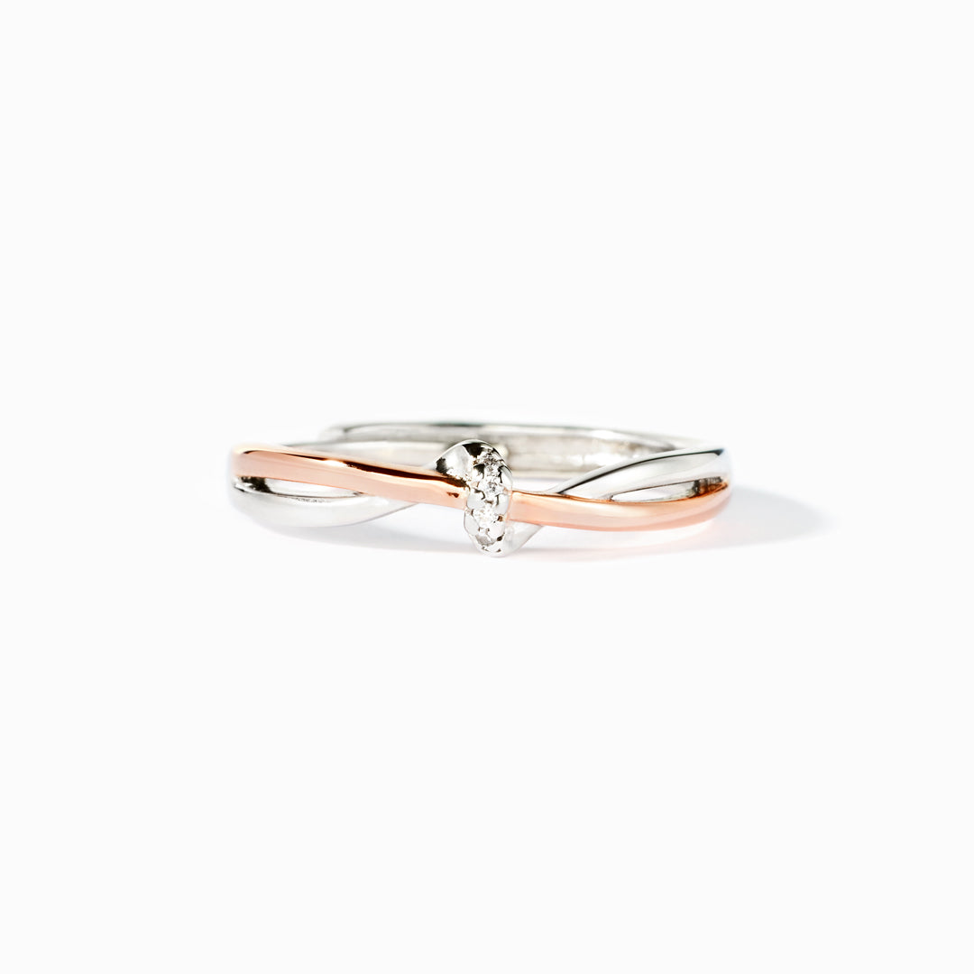 Entwined Forever Two-Tone Knot Ring